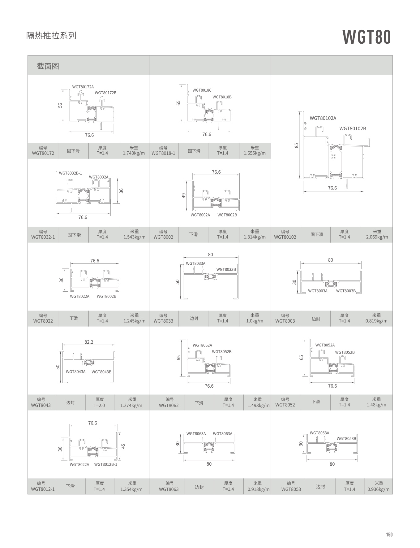 WGT80隔熱推拉門(mén)、窗